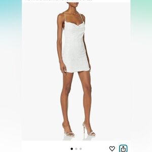 ASTR The Label White Sequin Dress
